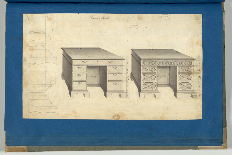 Bureau Tables, from Chippendale Drawings, Vol. II MET DP-14176-068