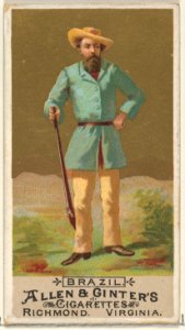 Brazil, from the Natives in Costume series (N16) for Allen & Ginter Cigarettes Brands MET DP834817