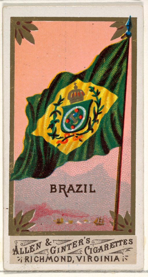 Brazil, from Flags of All Nations, Series 1 (N9) for Allen & Ginter Cigarettes Brands MET DP831940