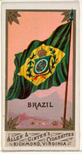 Brazil, from Flags of All Nations, Series 1 (N9) for Allen & Ginter Cigarettes Brands MET DP831940