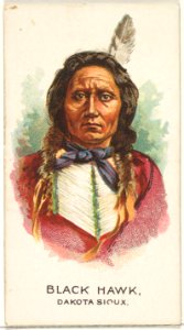 Black Hawk, Dakota Sioux, from the American Indian Chiefs series (N2) for Allen & Ginter Cigarettes Brands MET DP828002