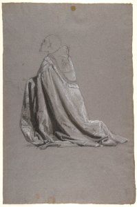 Bishop (lower register; study for wall paintings in the Chapel of Saint Remi, Sainte-Clotilde, Paris, 1858) MET DP812050