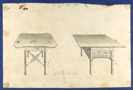 Breakfast Tables, from Chippendale Drawings, Vol. II MET DP118195