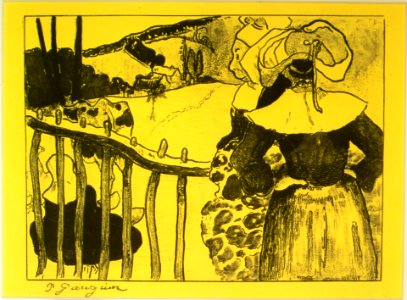 Bretonnes à la Barrière, from the Volpini Suite- Dessins lithographiques MET DR317