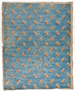 Book cover with overall blue dot and floral pattern Met DP887072