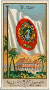 Burma, from Flags of All Nations, Series 2 (N10) for Allen & Ginter Cigarettes Brands MET DP841366