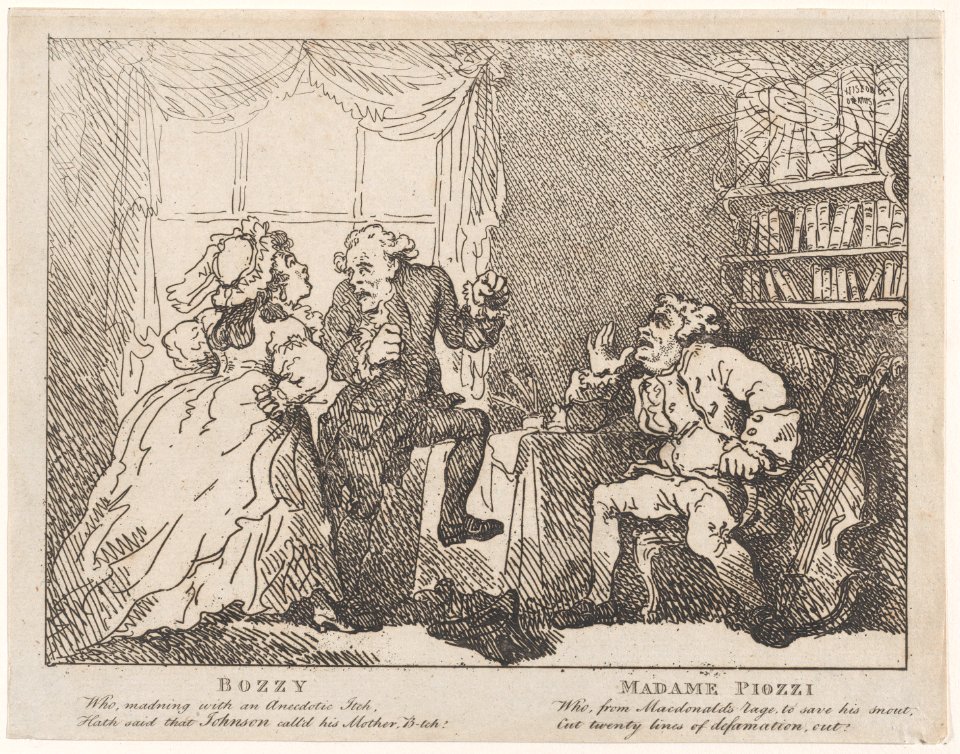 Bozzy and Madame Piozzi (Frontispiece, "Bozzy and Piozzi" by Peter Pindar) MET DP880847