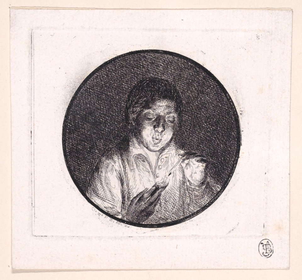 Bust of a Man Lighting a Match Met DP890227