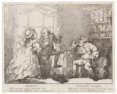 Bozzy and Madame Piozzi (Frontispiece, "Bozzy and Piozzi" by Peter Pindar) MET DP880846