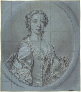 Bust-Length Portrait Study of a Young Woman with a Striped Shawl MET DP800729