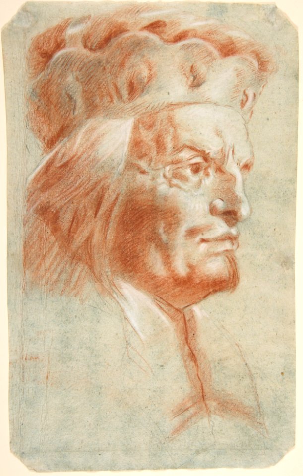 Bust-Length Study of a Man Wearing a Hat in Three-Quarter View (a Frankish Nobleman) MET DP811864