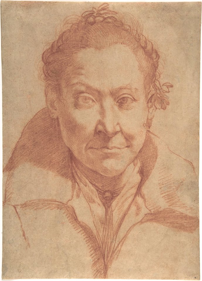 Bust-Length Portrait of a Woman (recto); Bust-Length Study of a Girl (verso) MET DP808290