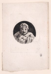 Bust of a man in night cap and gown Met DP890228