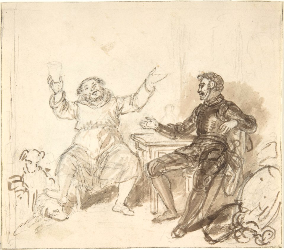 Book illustration- Knight and Monk MET DP805252