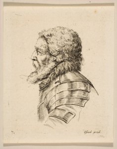 Bust of a Soldier in Profile, from 'Various heads and figures' (Diverses tétes et figures) MET DP817928