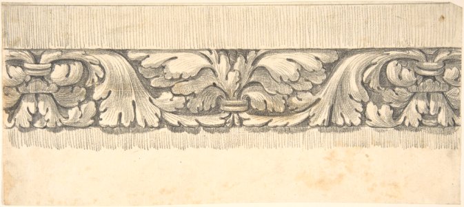 Border Design from a Classical Frieze, Decorated with Vines and Leaves MET DP804426
