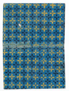 Book cover with blue and yellow cross pattern Met DP886583