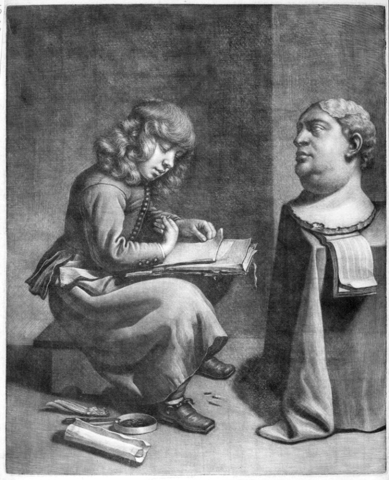 Boy Drawing a Bust of the Roman Emperor Vitellius MET MM34864