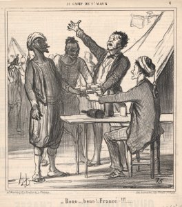 Bono...., bono!....Francé!!!...., from Au Camp de Saint-Maur, published in Le Charivari, August 29, 1859 MET DP876770