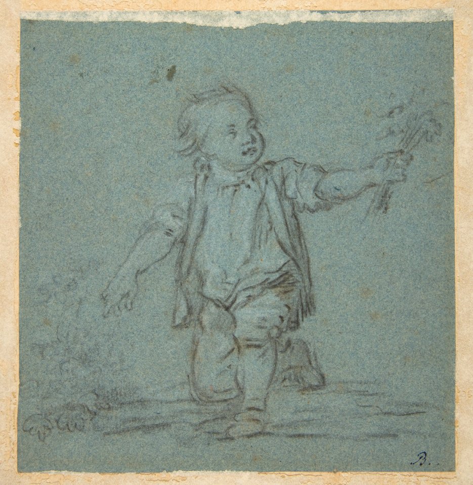 Boy Holding Flowers MET DP812628