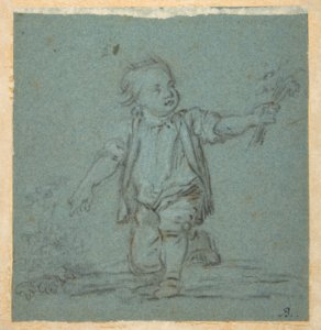 Boy Holding Flowers MET DP812628