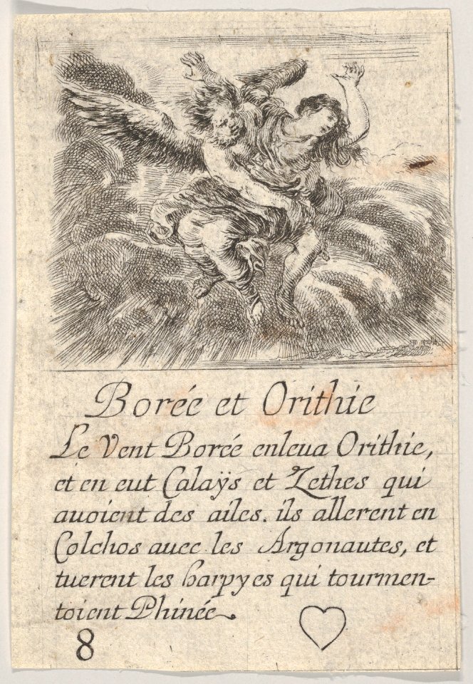 Boreas and Orithyia, from 'Game of Mythology' (Jeu de la Mythologie) MET DP831106