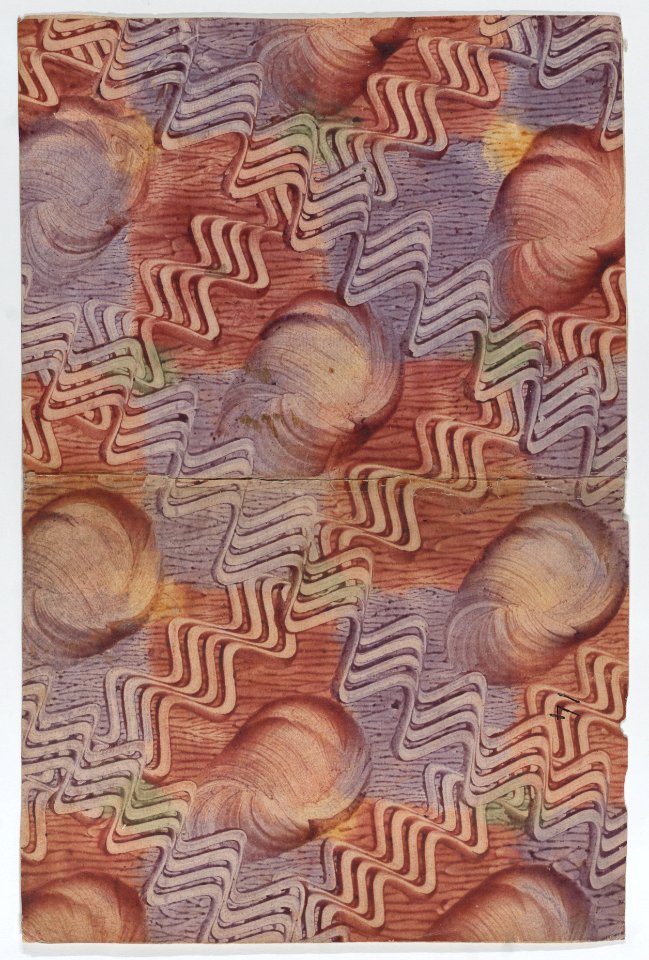 Book cover with zigzag stripe pattern Met DP887080