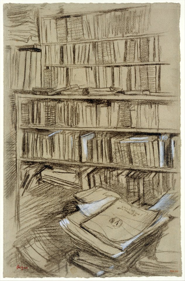Bookshelves, Study for "Edmond Duranty" MET DT231471