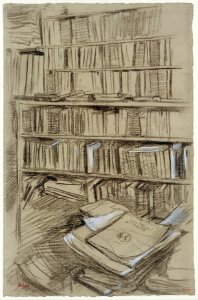 Bookshelves, Study for "Edmond Duranty" MET DT231471