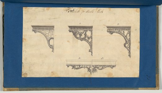 Brackets for Marble Slabs, in Chippendale Drawings, Vol. I MET DP-14278-081