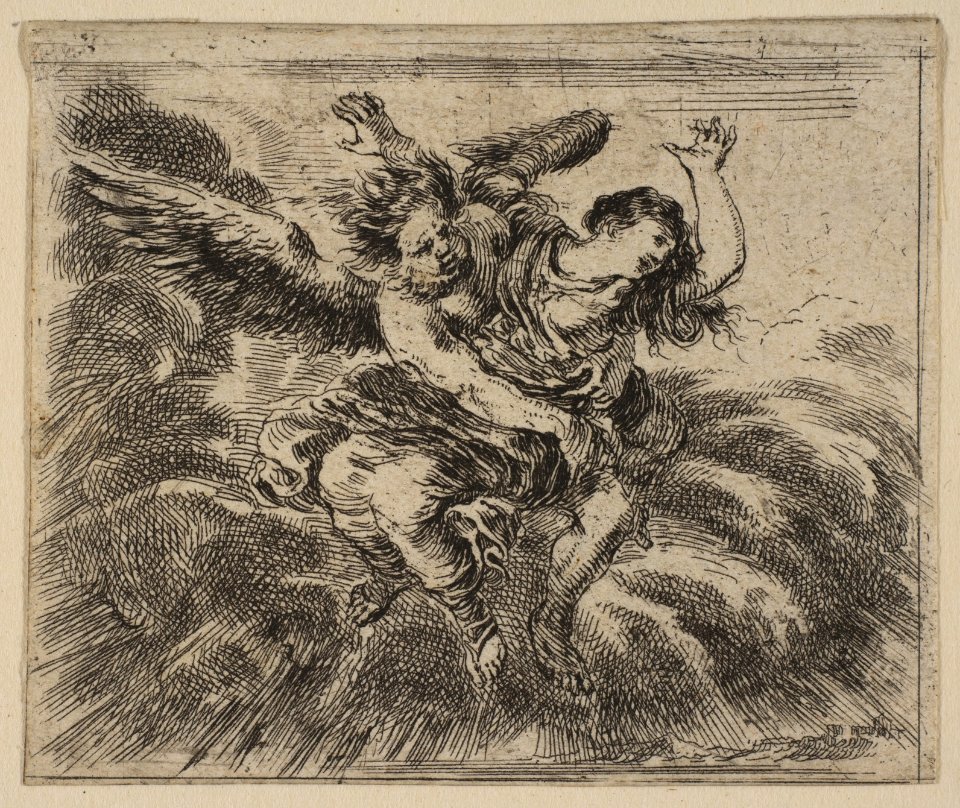Boreas and Oreithyia, from 'Game of Mythology' (Jeu de la Mythologie) MET DP817665