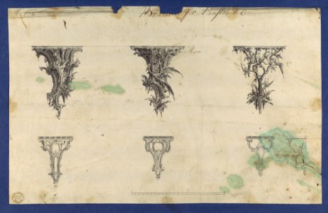Brackets for Bustos, in Chippendale Drawings, Vol. I MET DP104202