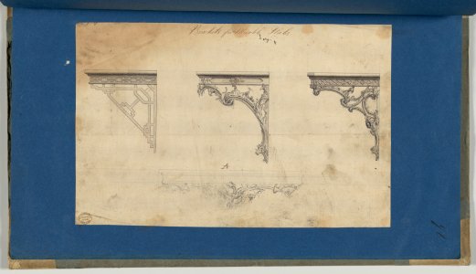 Brackets for Marble Slabs, in Chippendale Drawings, Vol. I MET DP-14278-082