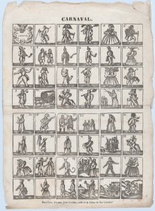 Broadside with 48 figures from carnival MET DP875718