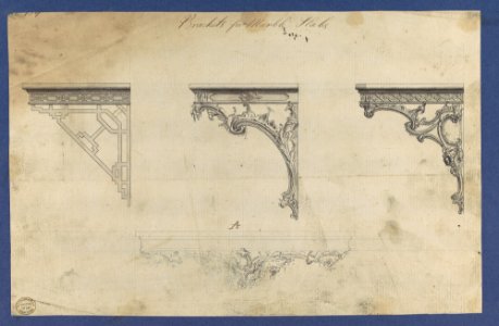 Brackets for Marble Slabs, in Chippendale Drawings, Vol. I MET DP104204