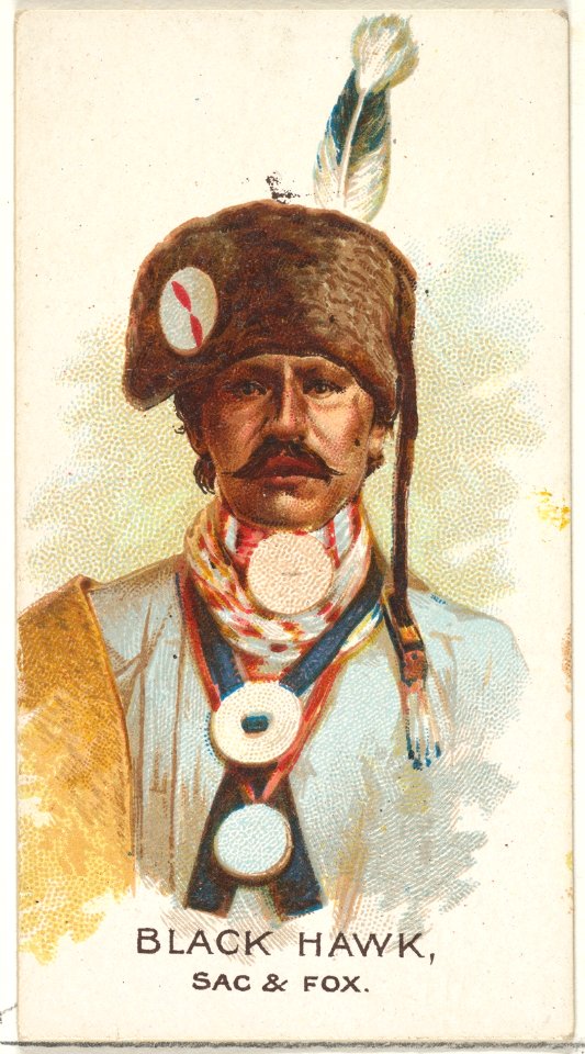 Black Hawk, Sac and Fox, from the American Indian Chiefs series (N2) for Allen & Ginter Cigarettes Brands MET DP828010