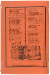 Broadside containing on recto, the legitimate verses of Lino Zamora brought from Real de Zacatecas (image of toreador and bull by Manilla) and a funeral scene on verso (?Posada) MET DP864810