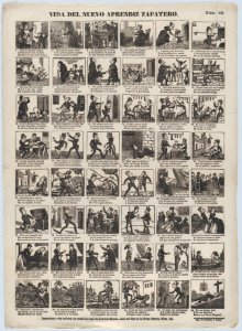 Broadside with 48 scenes relating to life of the apprentice shoemaker MET DP875795