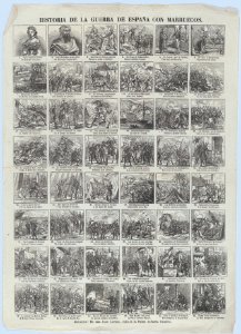 Broadside with 48 scenes relating to the Hispano-Moroccan War (1859-60) MET DP875595