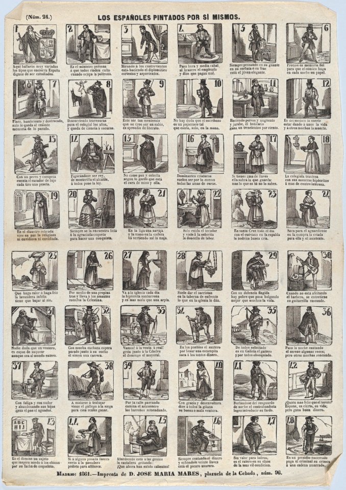 Broadside with 48 scenes depicting the life of a servant girl MET DP875634