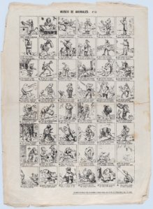 Broadside with 48 scenes of the museum of animals MET DP875608