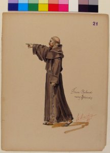 Brother Richard, a Franciscan Monk; costume design for Jeanne d'Arc by the Paris Opera Company, 1897 MET 1970.731.21