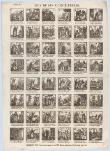 Broadside with 48 scenes relating to the life of St Vincent Ferrer MET DP875641