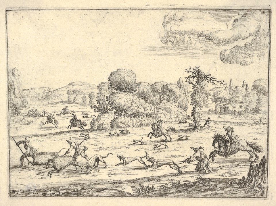 Boar hunt in a landscape MET DP832083