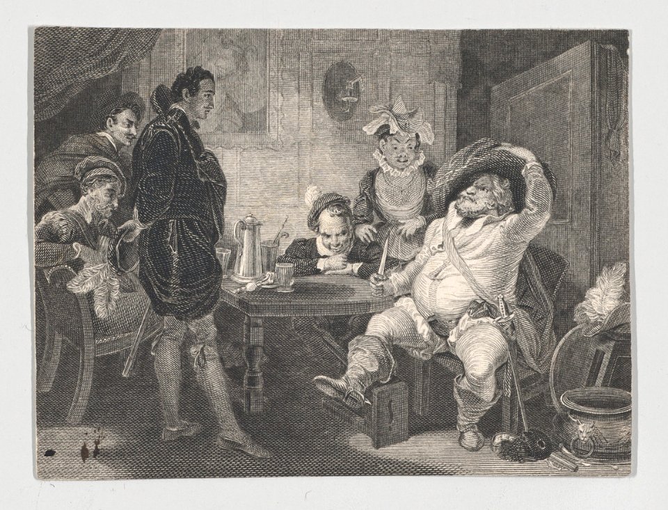 Boar's Head Tavern- Prince Hal, Falstaff and Poins (Shakespeare, First Part of Henry IV, Act 2, Scene 4) MET DP870109