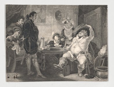 Boar's Head Tavern- Prince Hal, Falstaff and Poins (Shakespeare, First Part of Henry IV, Act 2, Scene 4) MET DP870109