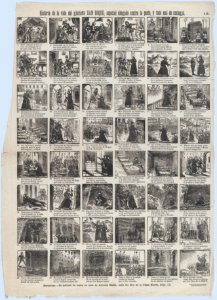Broadside with 48 scenes relating to the life of Saint Roch (Roque) MET DP875590