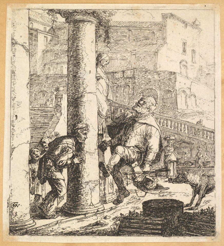 Blind Beggar Bumping A Pillar MET DP828619