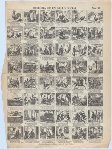 Broadside with 48 scenes telling the story of the chicken (social advancement and decline) MET DP875715