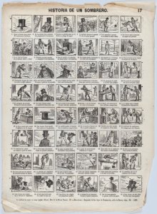 Broadside with 48 scenes telling the story of the sombrero MET DP875666
